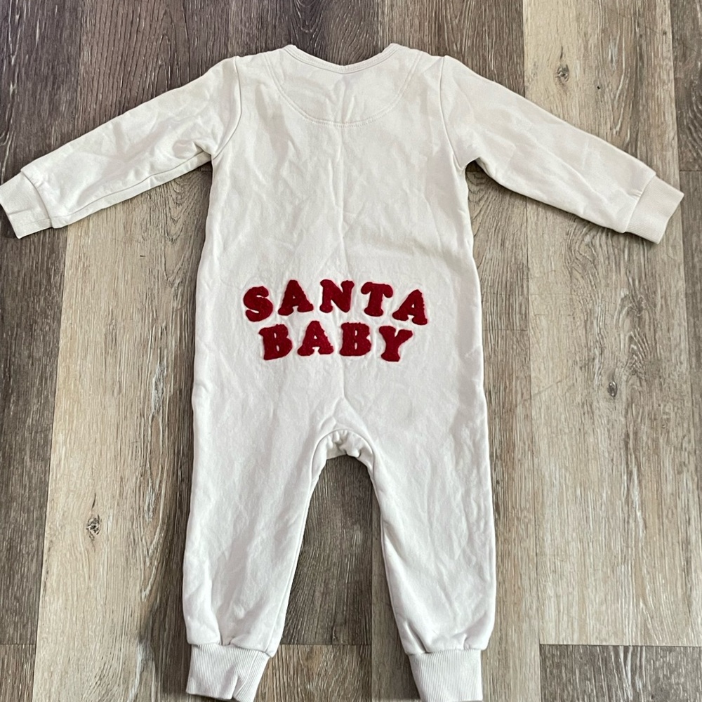 Petit Lem Festive cream “SANTA BABY” Onesie